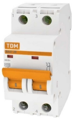 TDM ELECTRIC SQ0206-0159 Авт. выкл.ВА47-29 2Р 25А 4,5кА х-ка D TDM